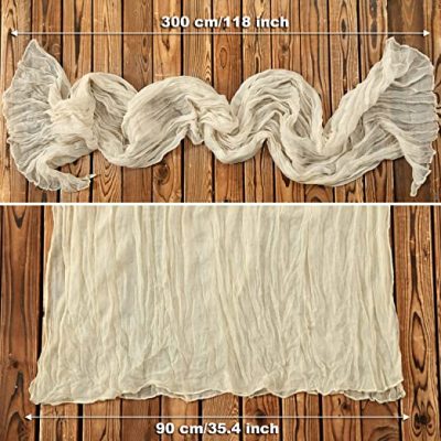 Ivory cheesecloth runner