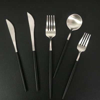Black and Silver 2 Tone Cutlery