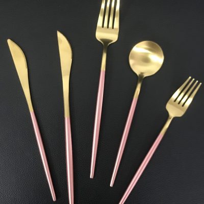 Blush and Gold 2 Tone Cutlery