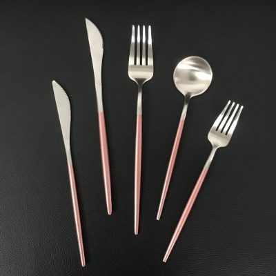 Blush and Silver 2 Tone Cutlery